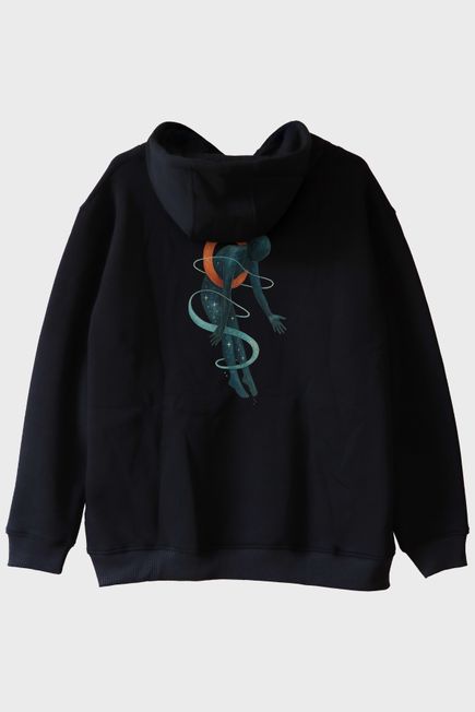 Kozmik Düşüş Siyah Hoodie