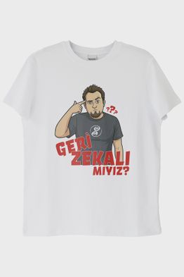 Geri Zekalı Mıyız Beyaz Tişört