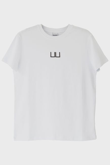 UU Gri Logolu Nakışlı T-shirt