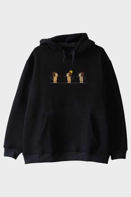 Alfa Sorunu Siyah Hoodie