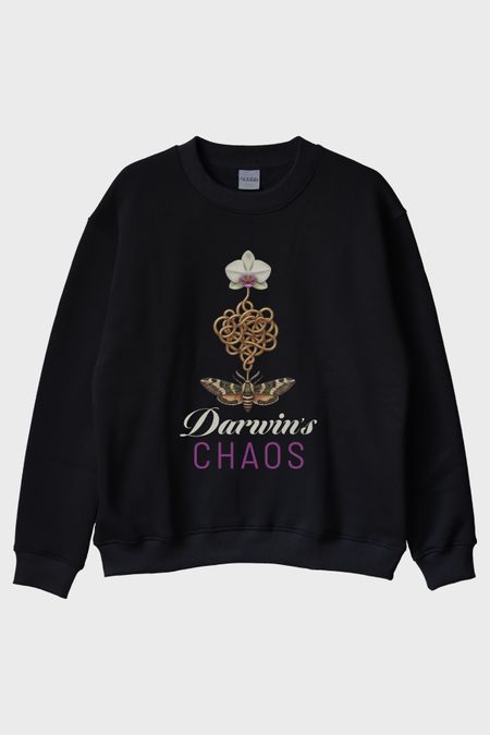 Darwin's Chaos Siyah Bisiklet Yaka Sweatshirt