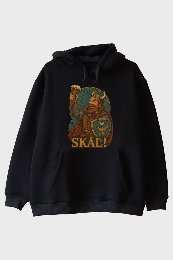 Viking Kutlaması Siyah Hoodie