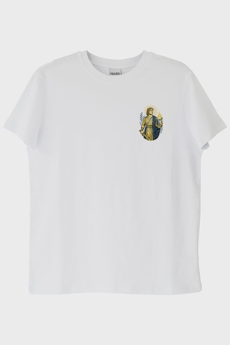 Apollon Figürlü Beyaz Tişört