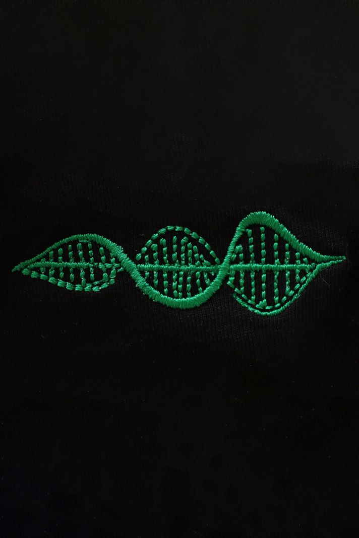 Yeşil DNA Nakışlı Hoodie