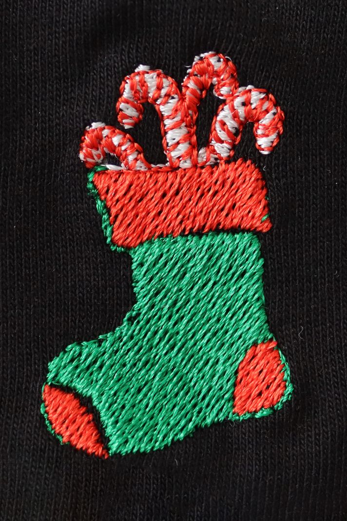 Noel Çorabı Siyah Hoodie