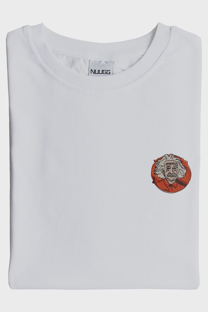 Einstein Desenli Nakışlı Tişört