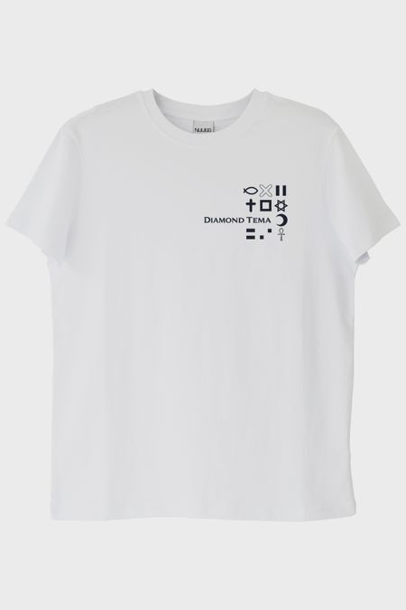Diamond Tema Sembol Beyaz Tişört