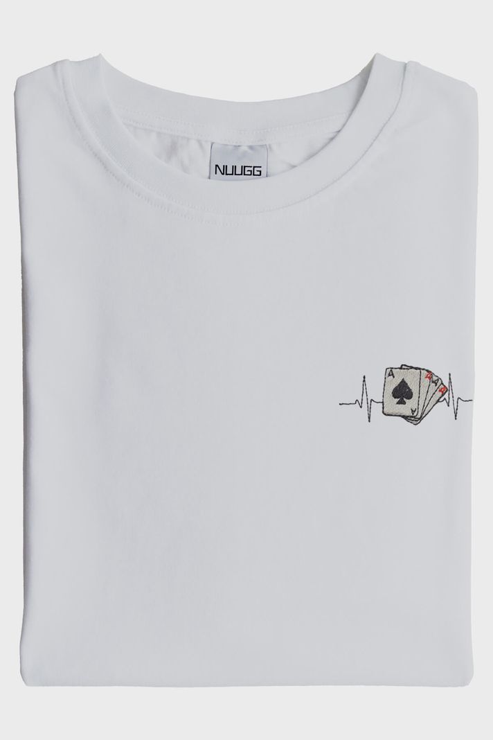 Kart Ritmi Beyaz Tişört