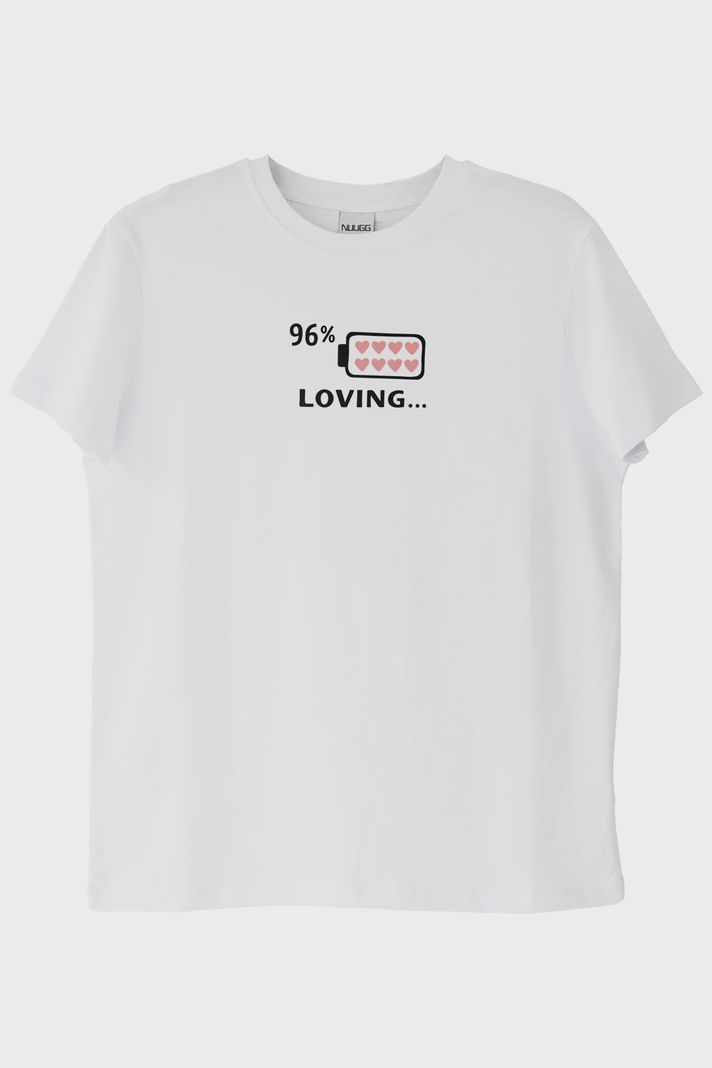 Loving Pil Beyaz Tişört