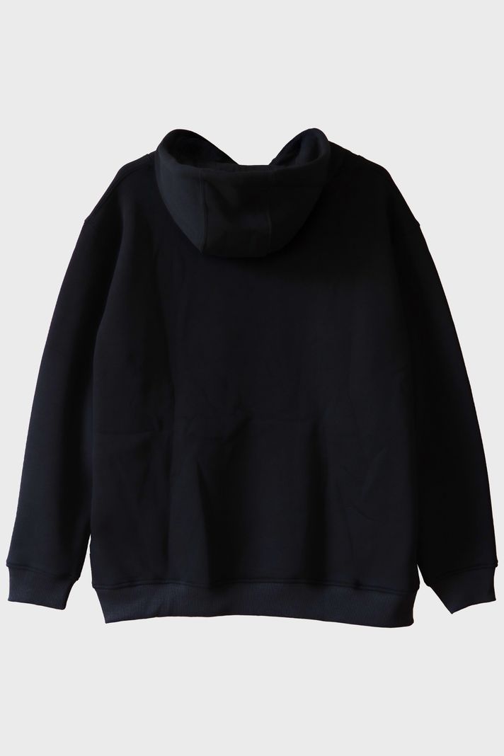 Yakala Kalp Siyah Hoodie