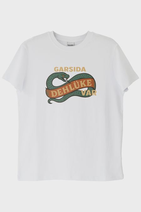 Garşida Dehlüke Beyaz Tişört