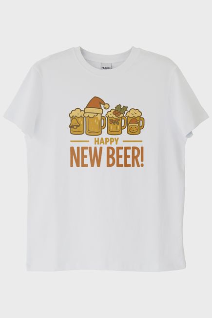 Happy New Beer Beyaz Tişört