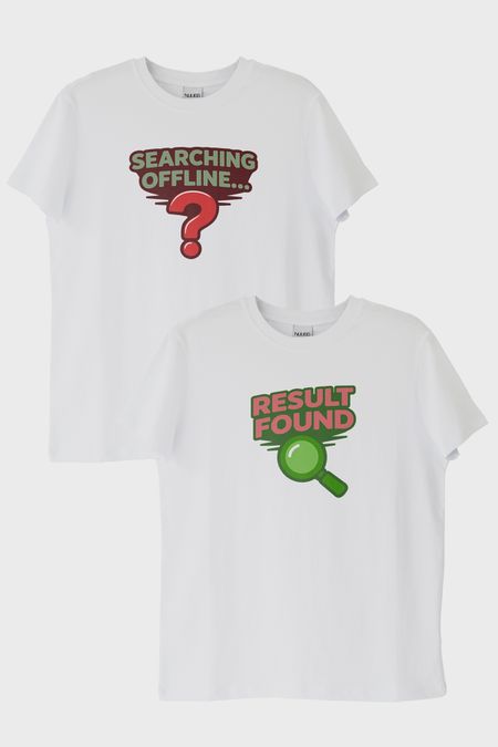 Searching Offline Beyaz Tişört