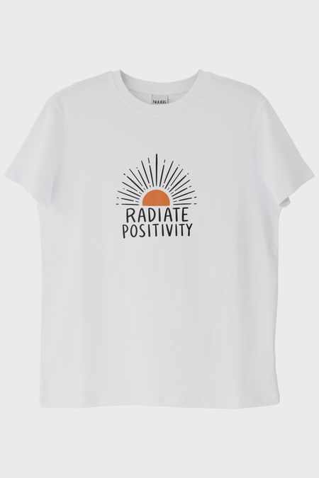 Radiate Positivity Beyaz Tişört