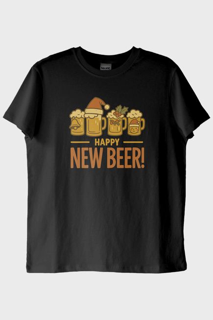 Happy New Beer Siyah Tişört