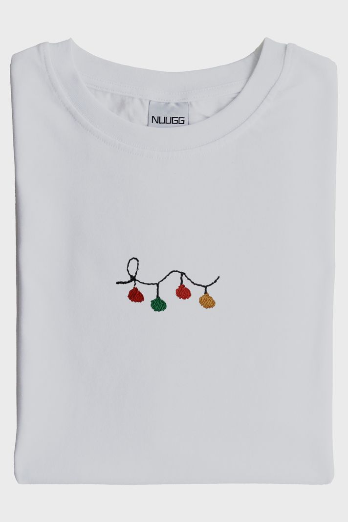 Renkli Işıklar Beyaz Tişört