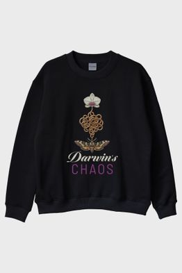 Darwin's Chaos Siyah Bisiklet Yaka Sweatshirt