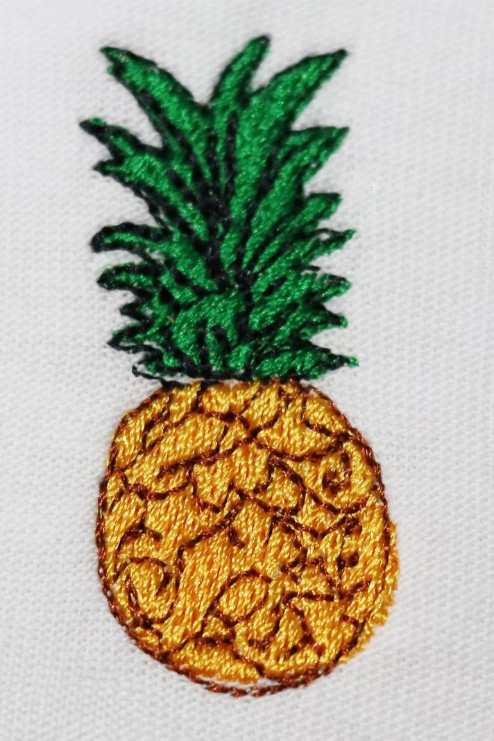 Ananas Desenli Nakış Tişört