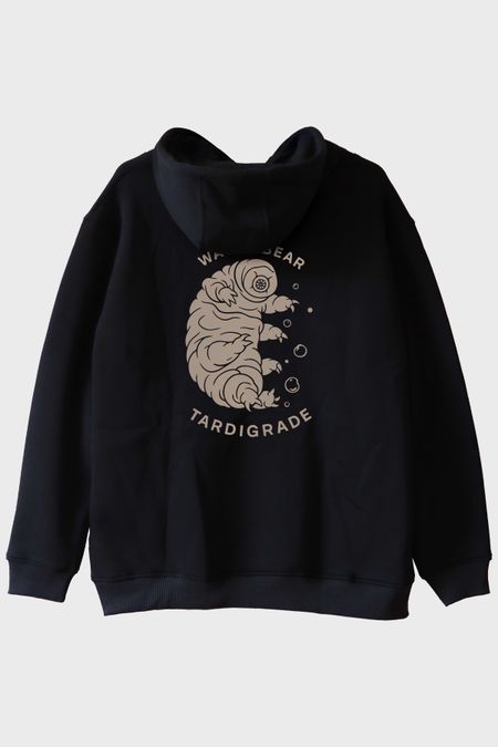 Water Bear Tardigrade Baskılı Siyah Hoodie
