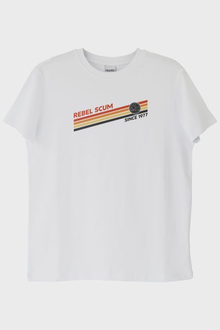 Retro &#039;Rebel Scum&#039; Grafikli Star Wars Beyaz Tişört