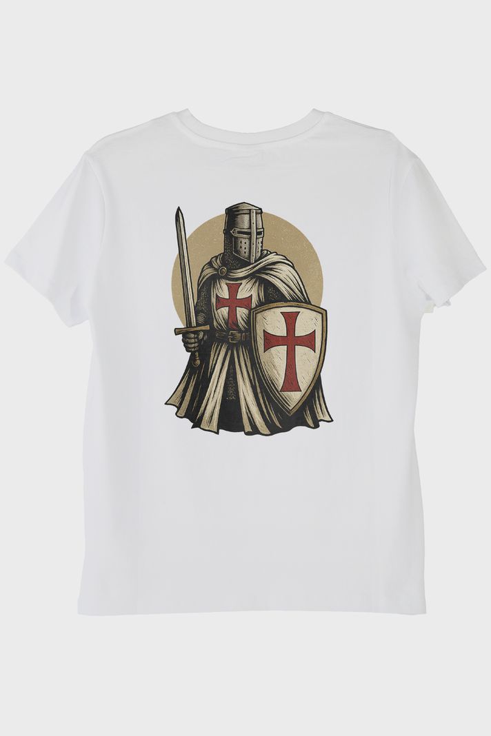 Tapınak Şövalyesi Beyaz Tişört