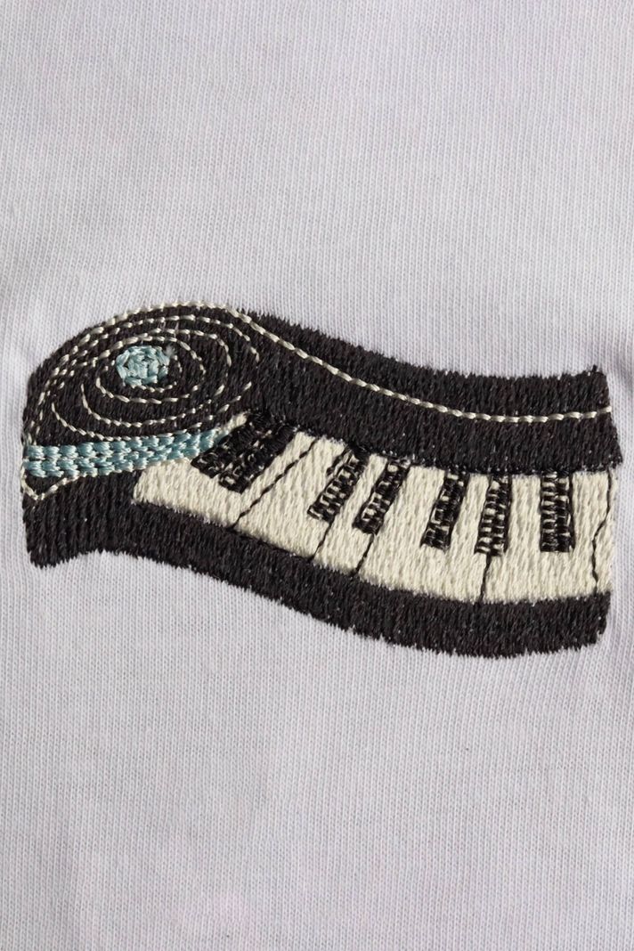 Piyano Tuşları Nakışlı Müzik T-Shirt