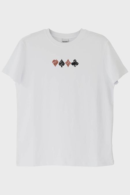 Kart Sembolleri Beyaz Tişört