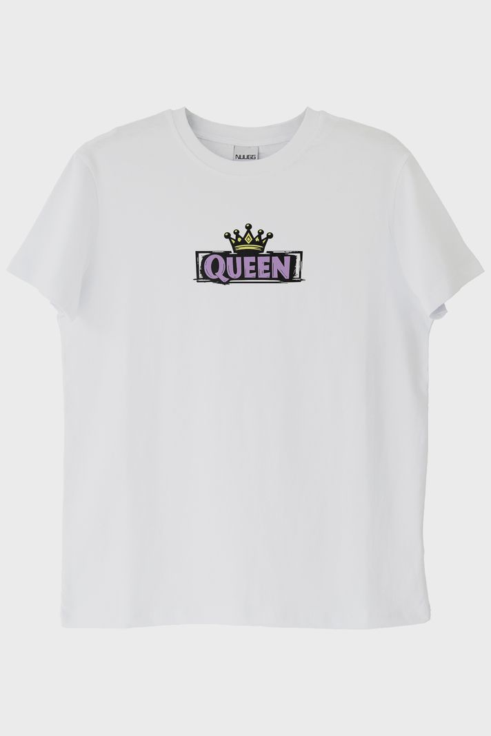 Queen King Çift Beyaz Tişörtleri