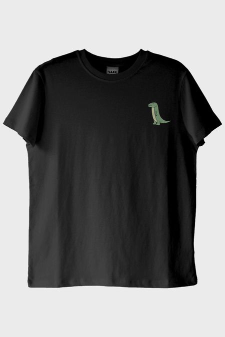 Kamado Ejderi Figürlü Siyah Tişört