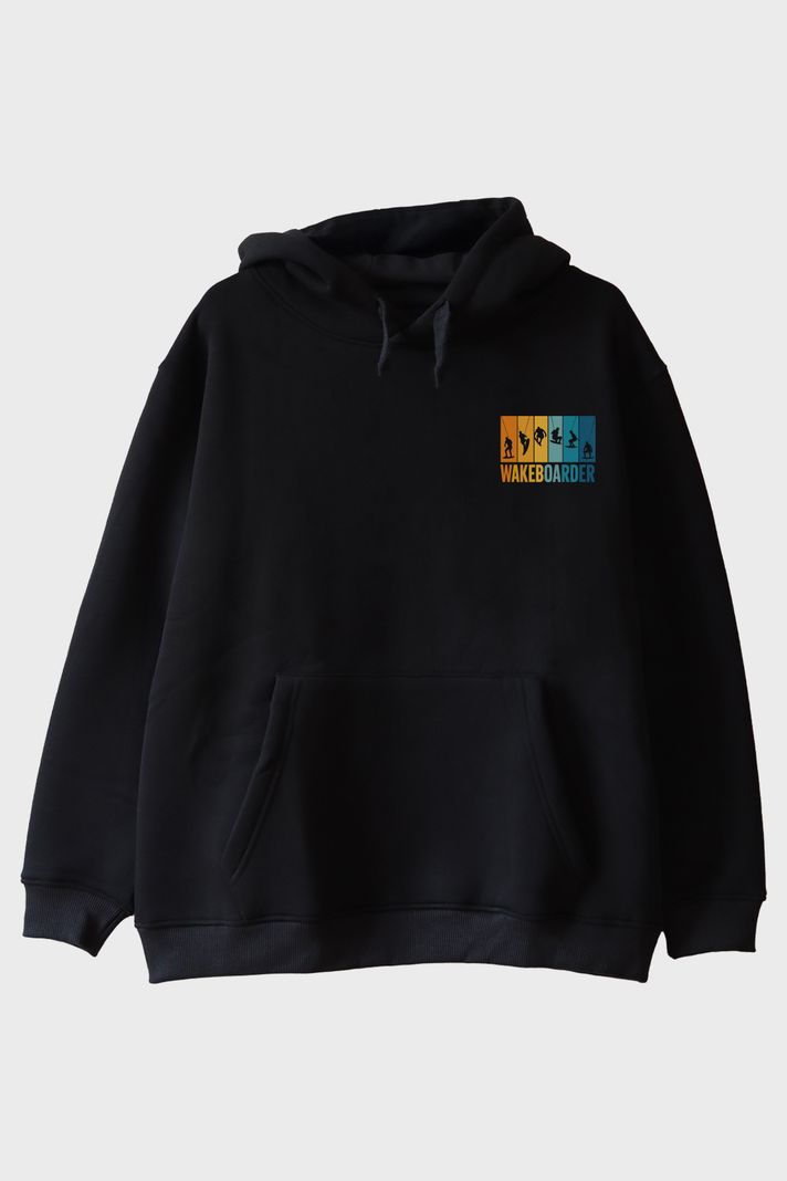 Wakeboarder Siyah Hoodie