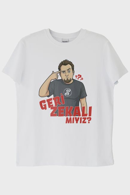 Geri Zekalı Mıyız Beyaz Tişört