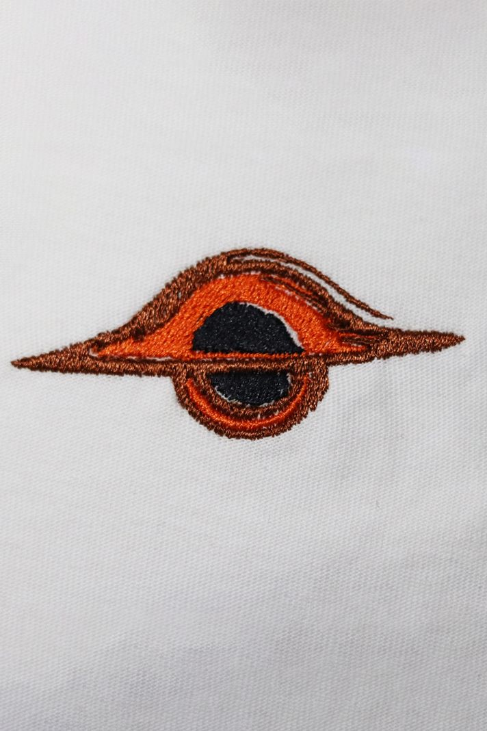 Gargantua Kara Delik Nakış Desenli Tişört