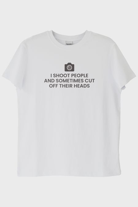 I Shoot People Baskılı Fotoğrafçı Beyaz Tişört