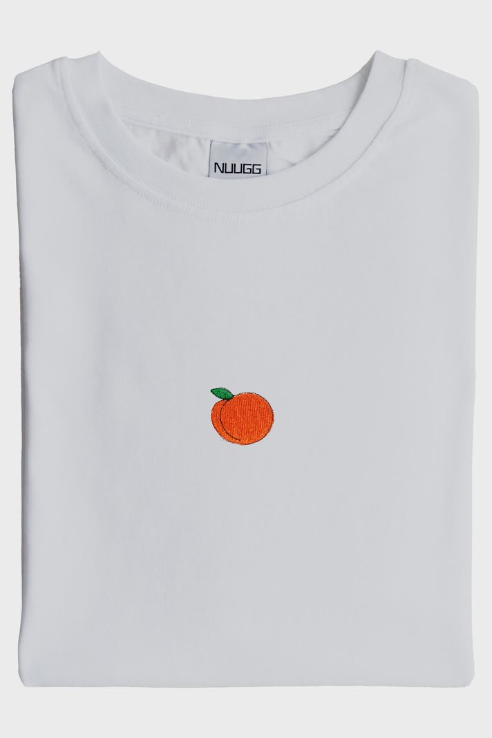 Şeftali Desenli Nakış Tişört