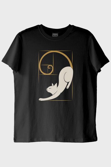 Organik Mükemmellik Kedi Siyah Tişört