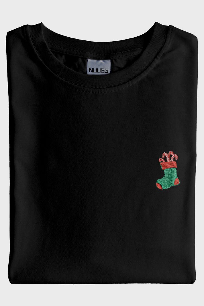 Noel Çorabı Siyah Tişört