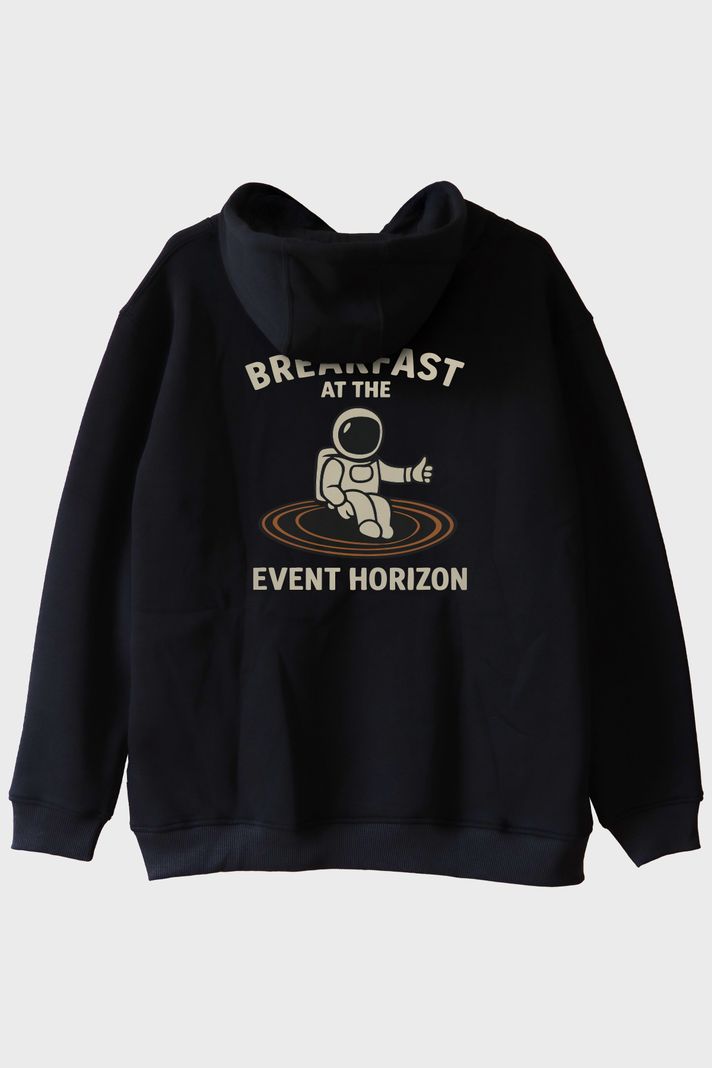 Event Horizon Astronot Siyah Hoodie