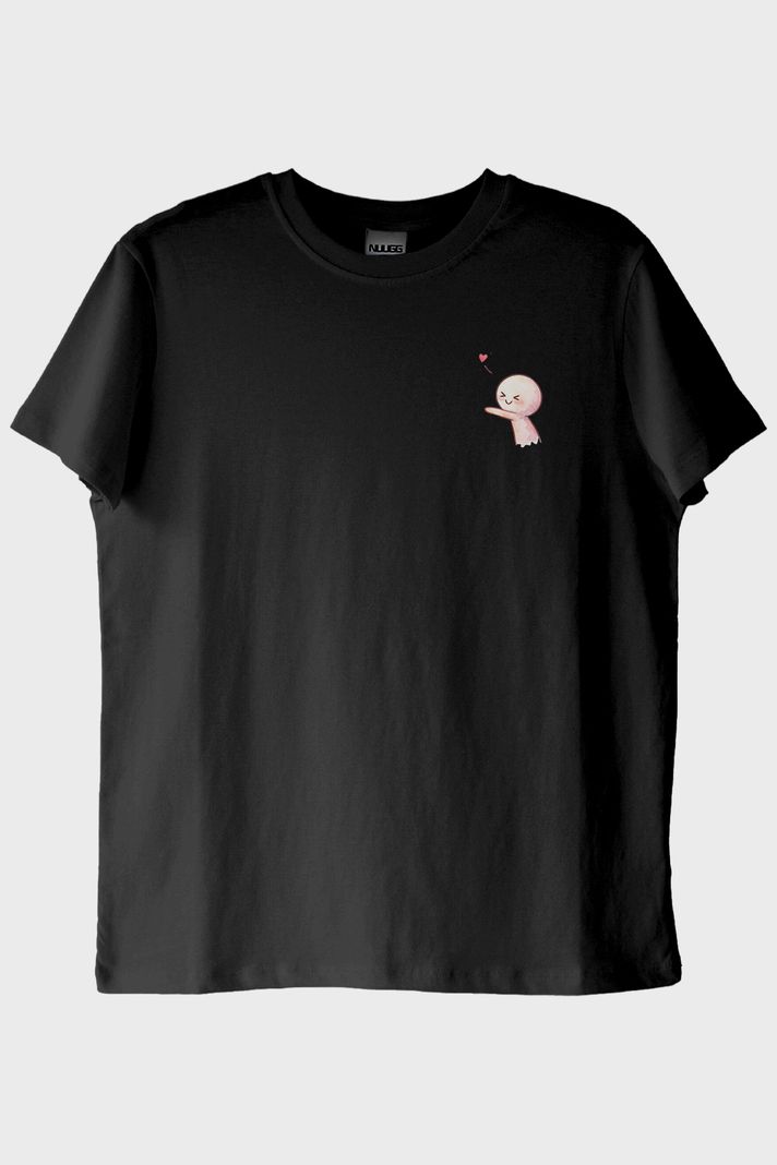 Kalbim Yolda Siyah Tişört