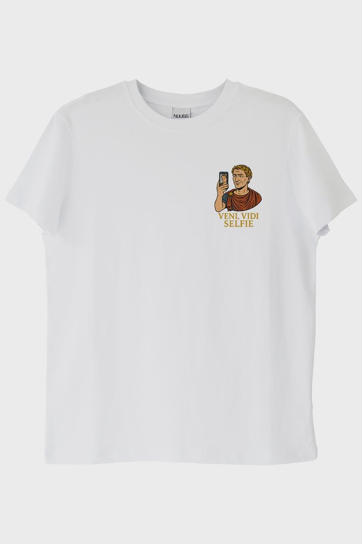 Veni Vidi Selfie Beyaz Tişört