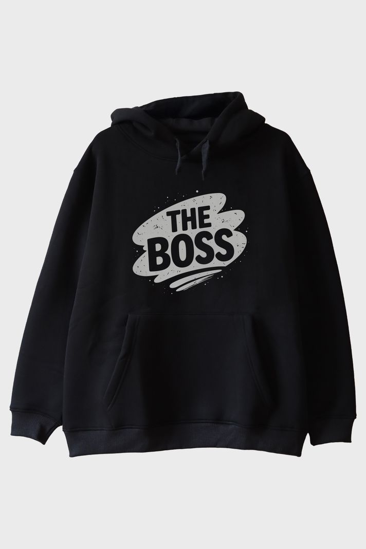 The Boss Siyah Hoodie