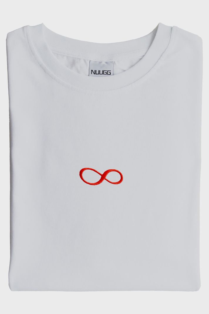 Sonsuzluk Desenli Nakış Tişört - Sevgililer Günü Hediyesi