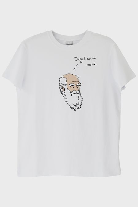 Doğal Seçilim Moruk Beyaz Tişört