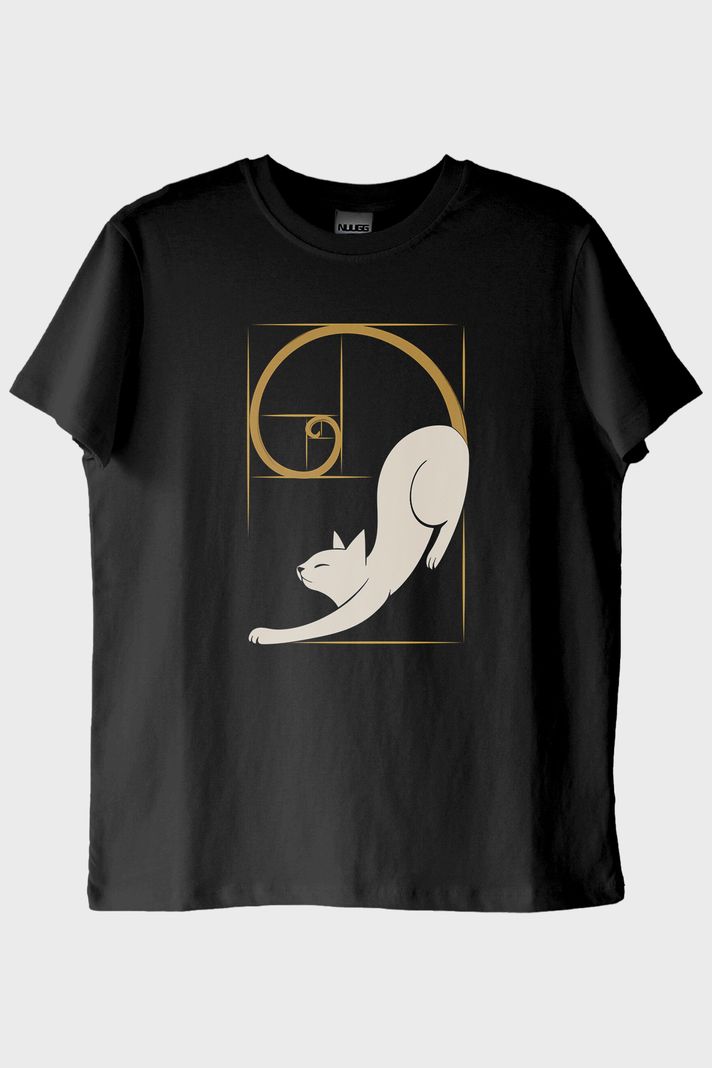 Organik Mükemmellik Kedi Siyah Tişört