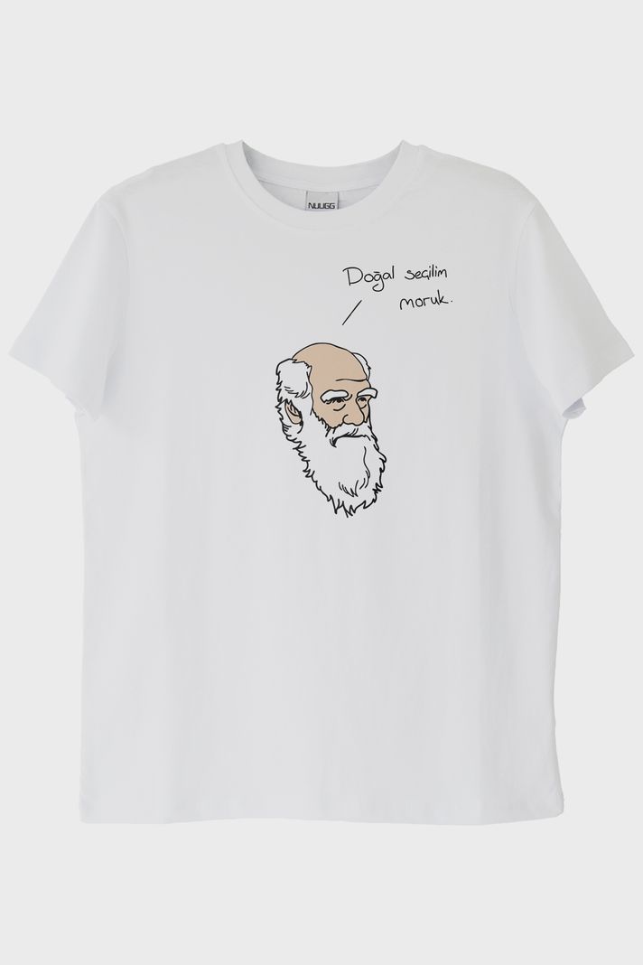 Doğal Seçilim Moruk Beyaz Tişört