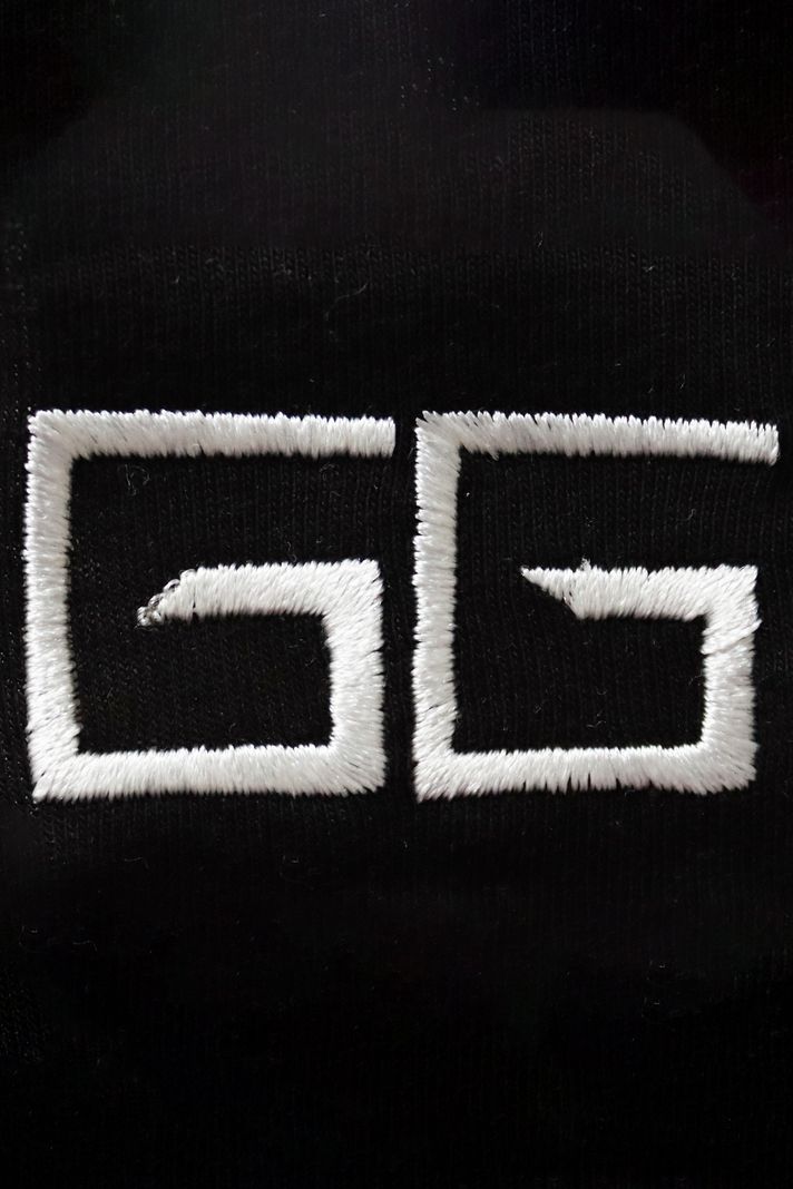 GG Logolu Nakışlı Bisiklet Yaka Sweatshirt