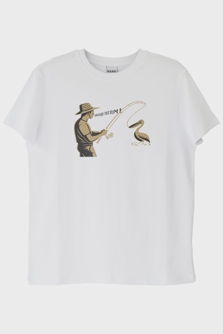 Lan Kuşu Tuttum Beyaz Tişört