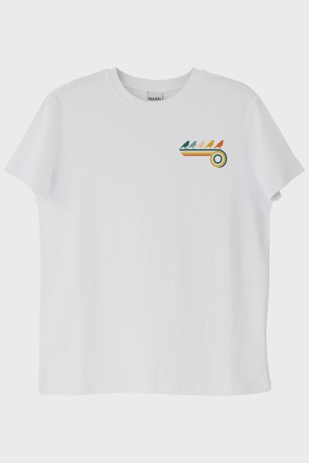 Retro Kuşlar Beyaz Tişört