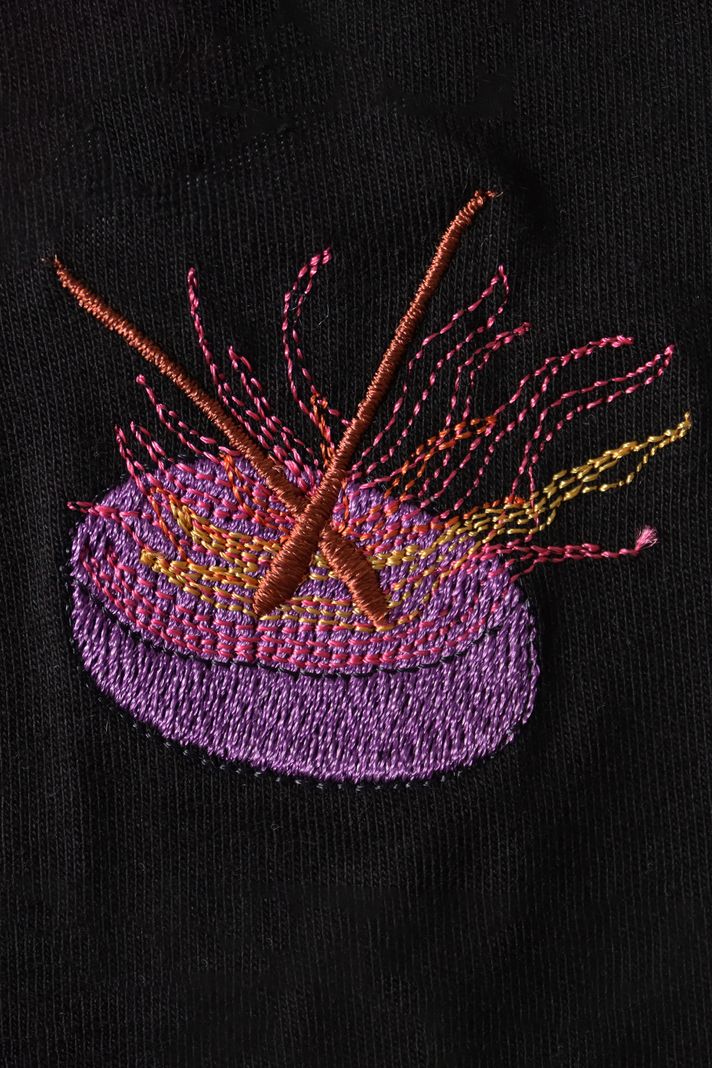 Mor Davul Alevli Müzik Siyah T-Shirt