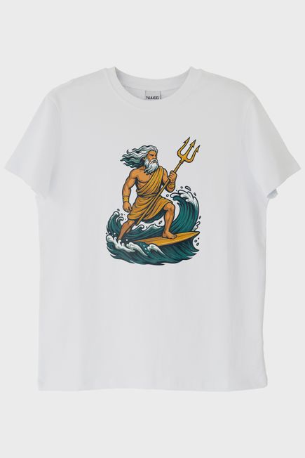 Deniz Tanrısı Poseidon Beyaz Tişört