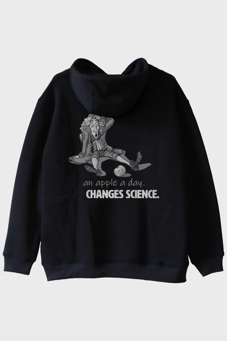 Newton's Happy Apple Siyah Hoodie